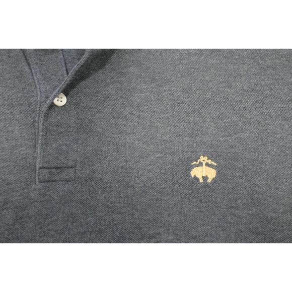 Brooks Brothers Golf Polo 346 Slim Fit GrayShort Sleeve Mens Size XL - Picture 6 of 8